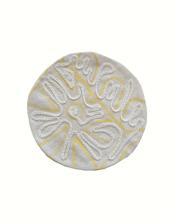 Round Rhythm Coaster, Ivory