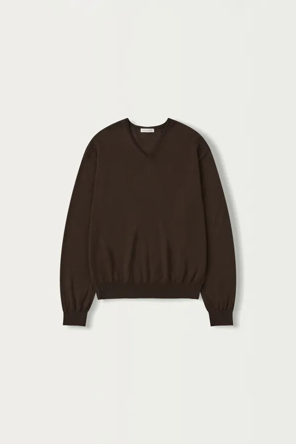 Foyer v-neck pullover (Brown)