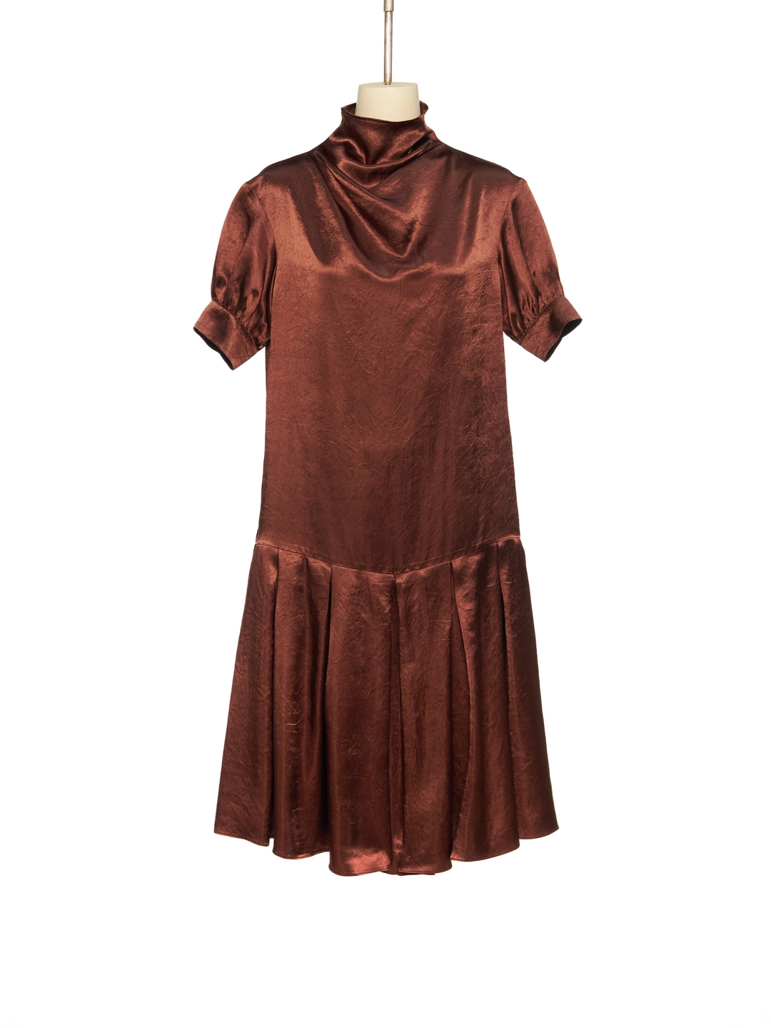 푸쉬버튼 PF26 BROWN COWL NECK DRESS 상품 이미지 2