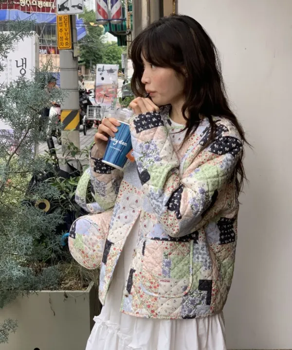 PATCHWORK QUILTED JUMPER MULTI