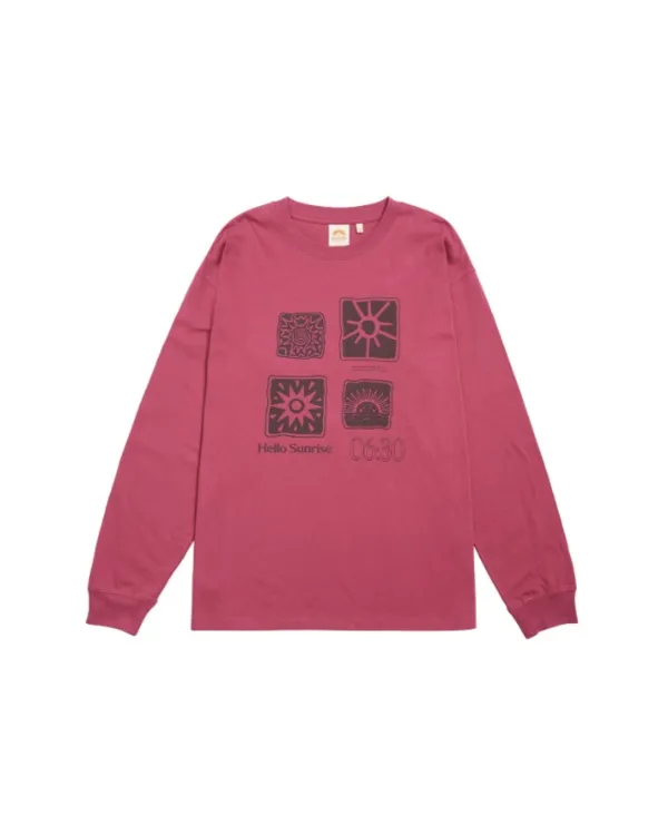 Sun Stamp L/S Tee_Magenta Pink