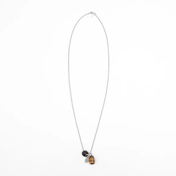 (N-878)BOLD MARBLE PENDANT NECKLACE