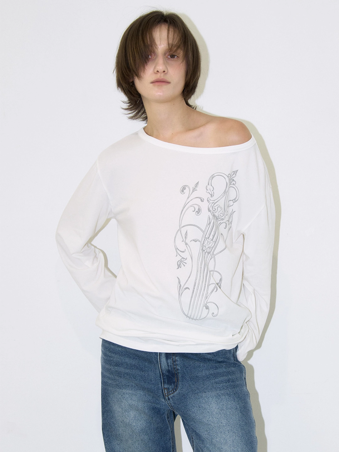 밀로 우먼 Vintage Comb Loose T-Shirt [Ivory] 상품 이미지 1