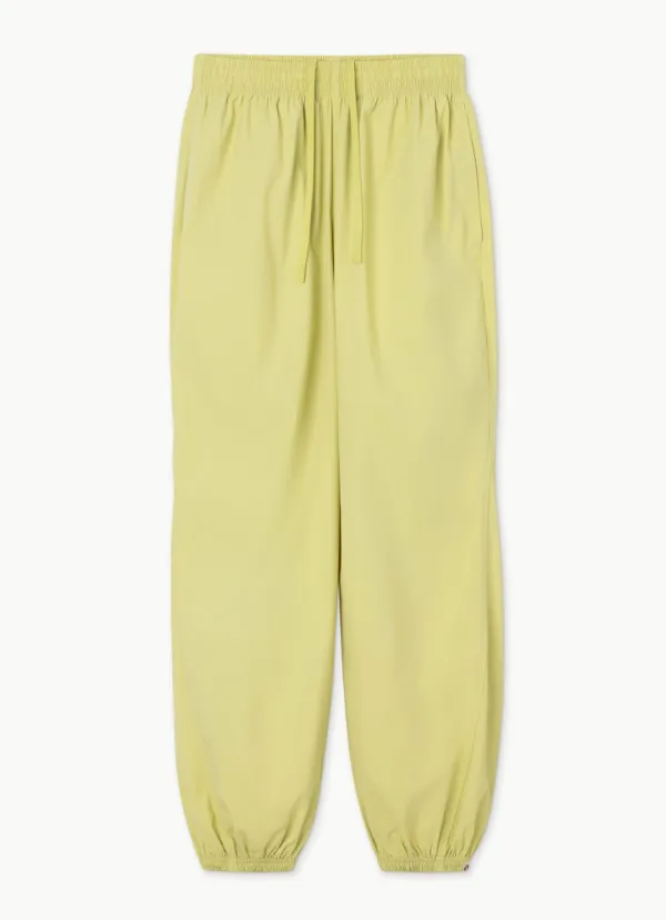 Diagonal jogger pants (Nylon ver.) (Unisex)_Muted Lime