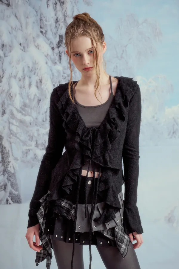 RUFFLE KNIT CD (BK)