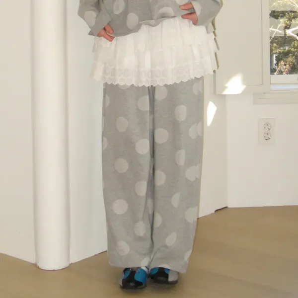 BIG DOT SWEAT JOGGER PANTS GREY