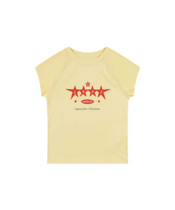 A3612 Vintage star 티셔츠_Lemon