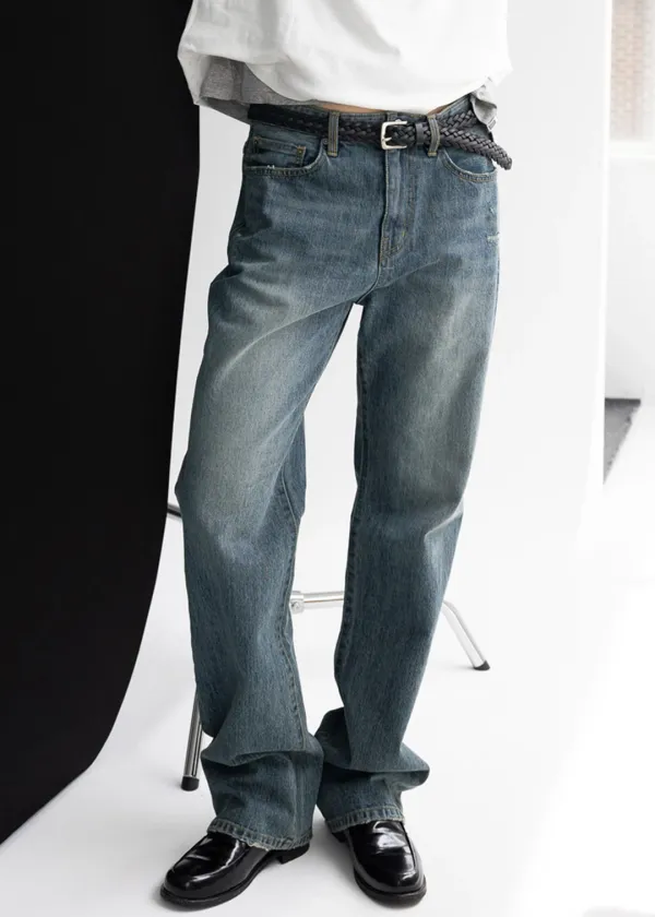 [소빈 콜라보]  [이나은 착용] [2차] Slub loose denim (vintage blue)