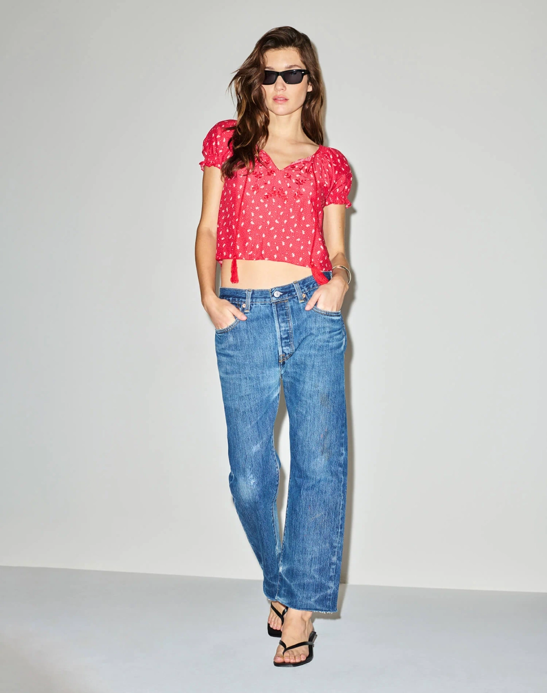 리던 Katie Embroidered Top - Bandana 상품 이미지 2