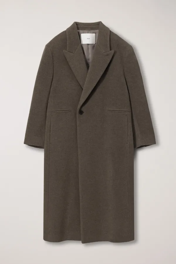 UNISEX OVERSIZED DOUBLE COAT KHAKI BEIGE