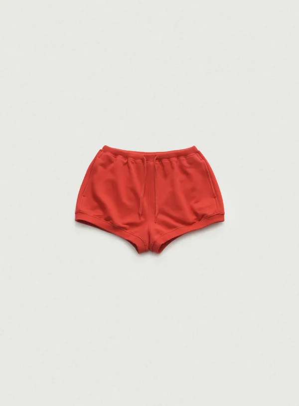 Belen Sweat Drawstring Shorts_Red