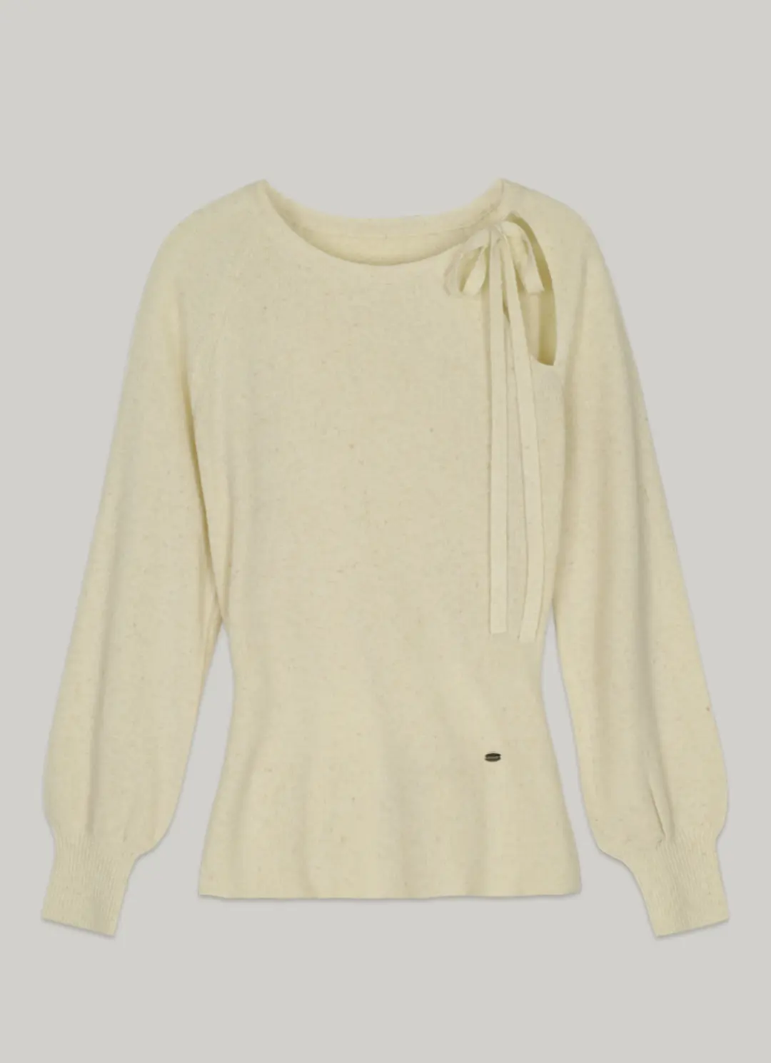 아워코모스 comos 1346 cut-out back button knit (light melon) 상품 이미지 3