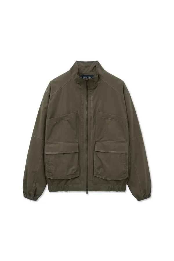 UTILITY BOMBER JUMPER FOR MEN IN KHAKI BROWN