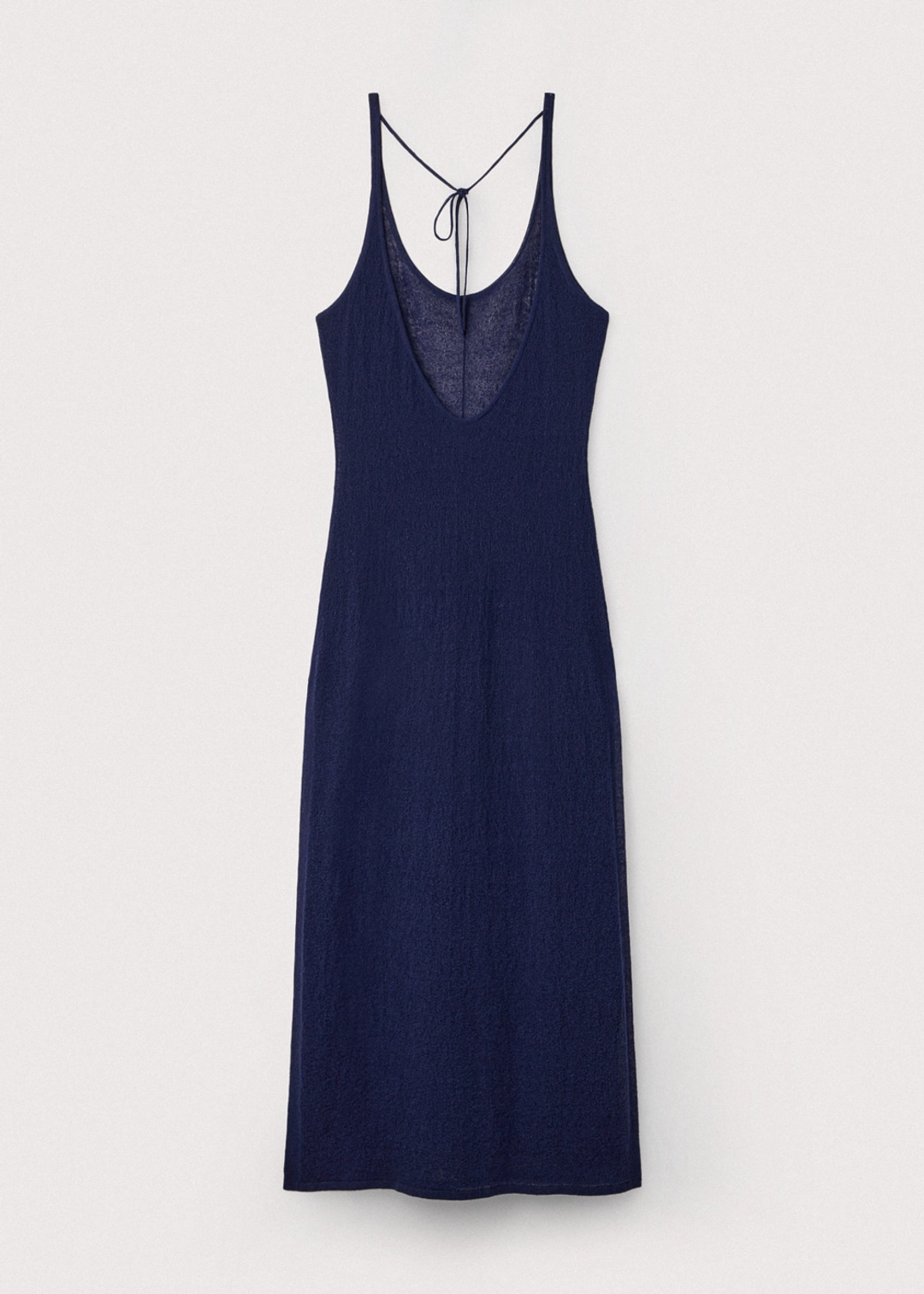 우마뭉 Crinkled linen side slit maxi dress_Dawn blue 상품 이미지 1