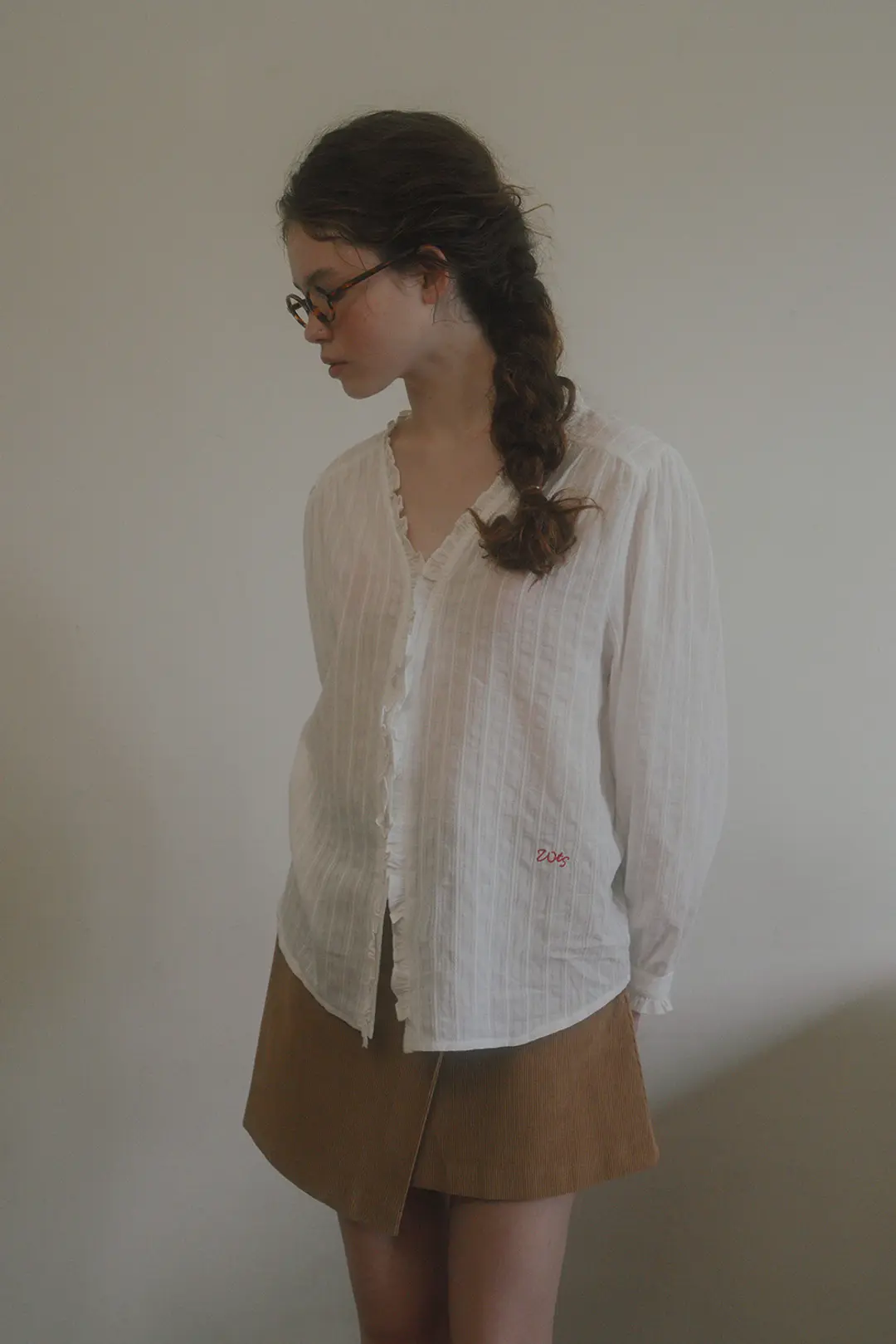 위드아웃썸머 Inuf frill blouse_ivory 상품 이미지 2