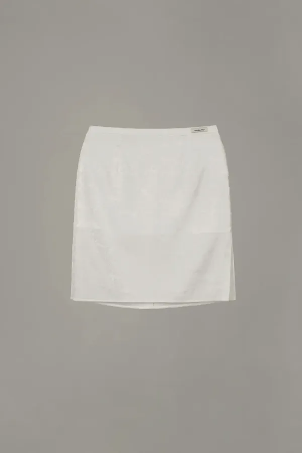 SHEER LAYERED WRAP SKIRT_WHITE