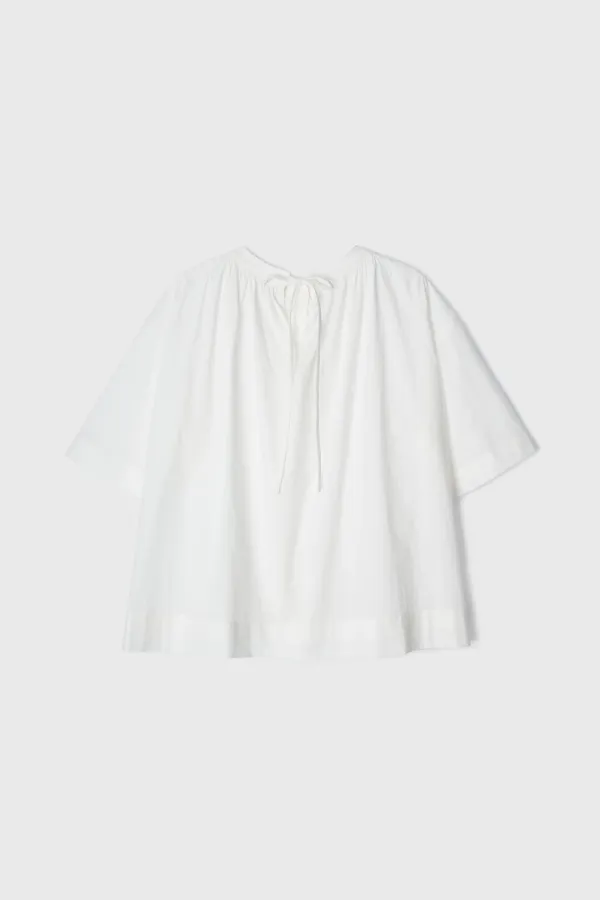Cotton Back-Tie Blouse (White)