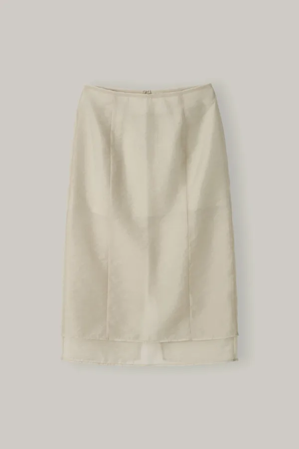 Sheer Layered Skirt(Cream)