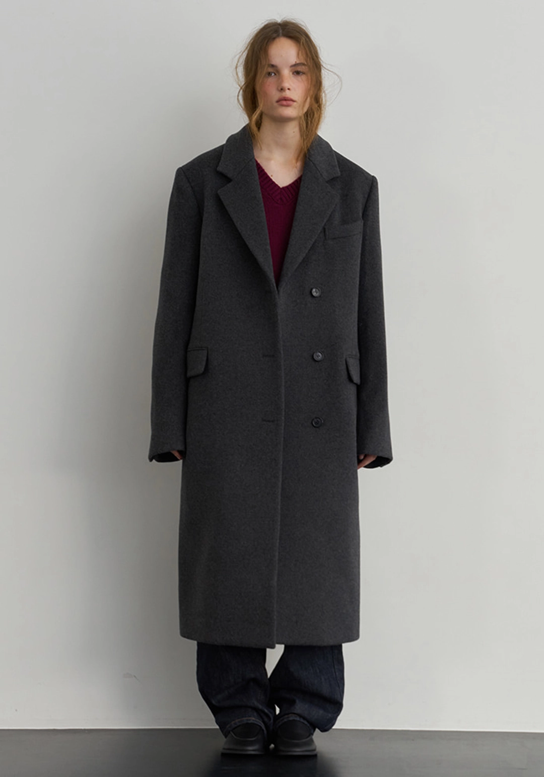 이브세이지 Cashmere wool coat (Charcoal) 상품 이미지 2