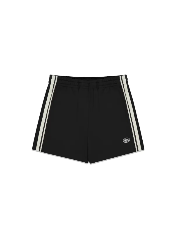 Double Line Track Shorts Black