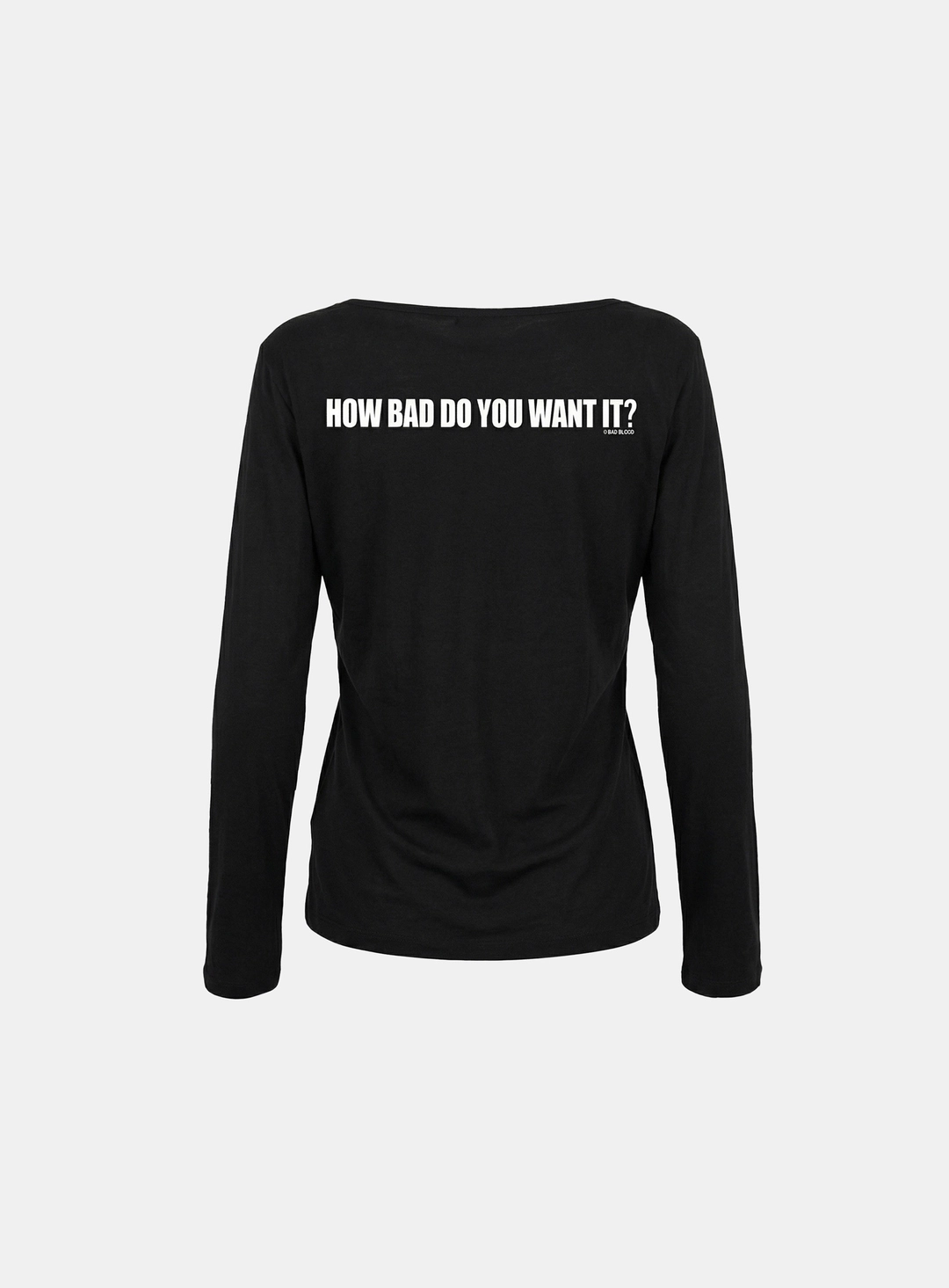 배드블러드 [w-tee26-117] DO YOU WANT IT Boat Neck T-Shirt - Black 상품 이미지 2