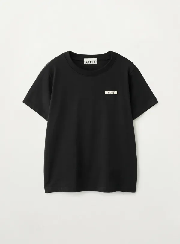 (W) Supima Basic Crewneck T-Shirt - Black