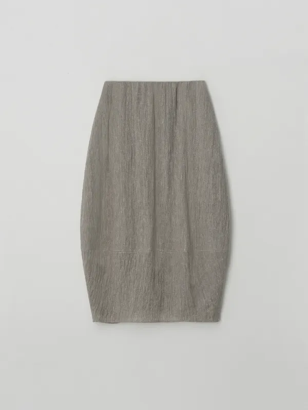 [3rd] wrinkle barrel skirt (ash beige)