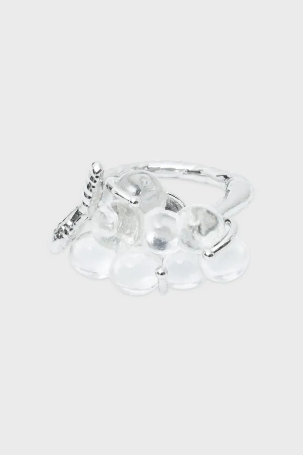 Clear Grape Ring (Silver)