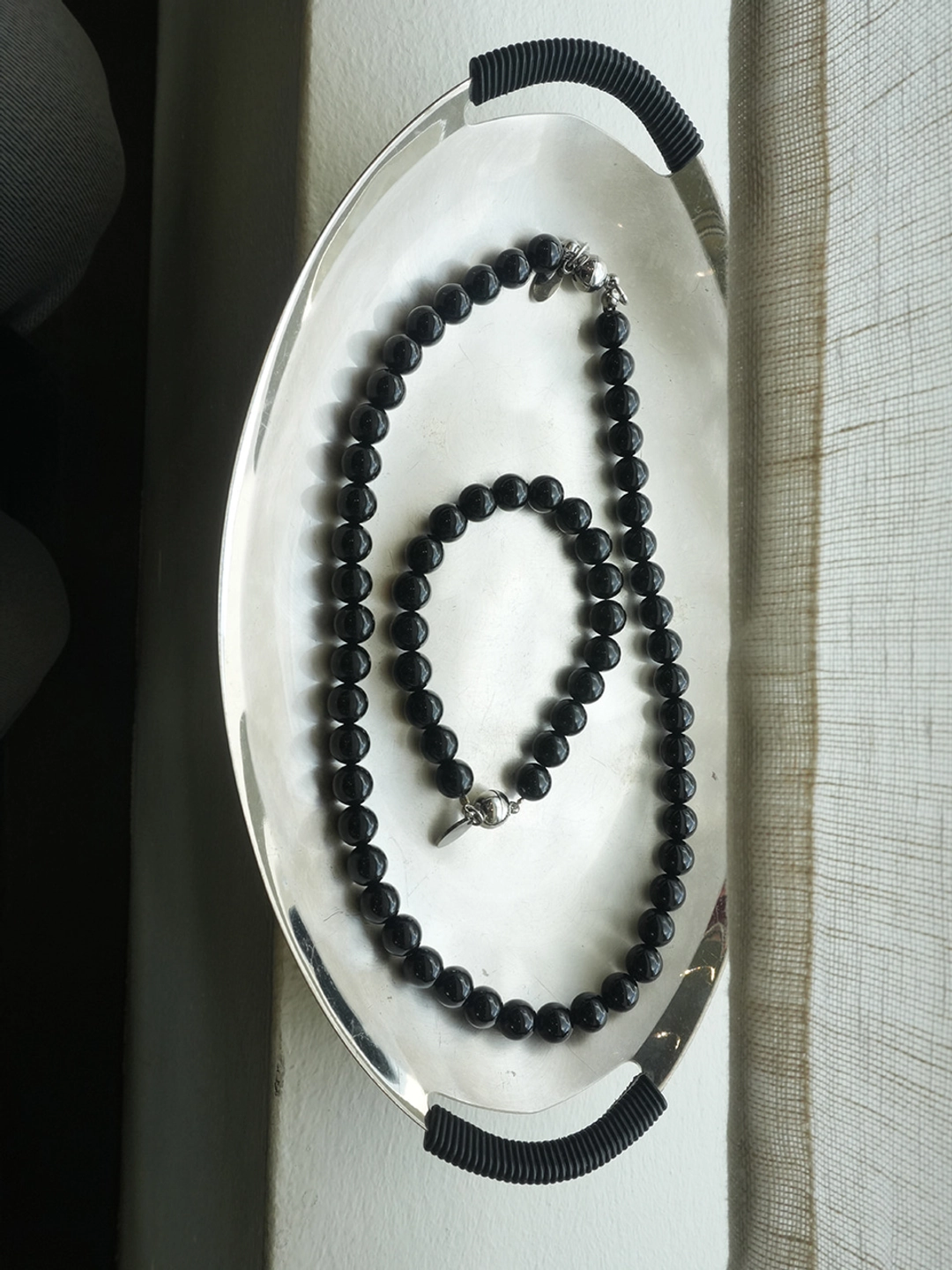 데누 Midnight Necklace or Midnight Bracelet [Black] 상품 이미지 1