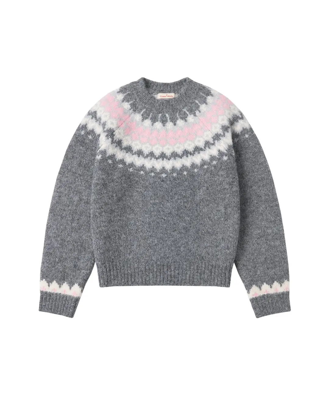 반원 아뜰리에 KN4256 노르딕 라운드 니트_Charcoal 상품 이미지 3