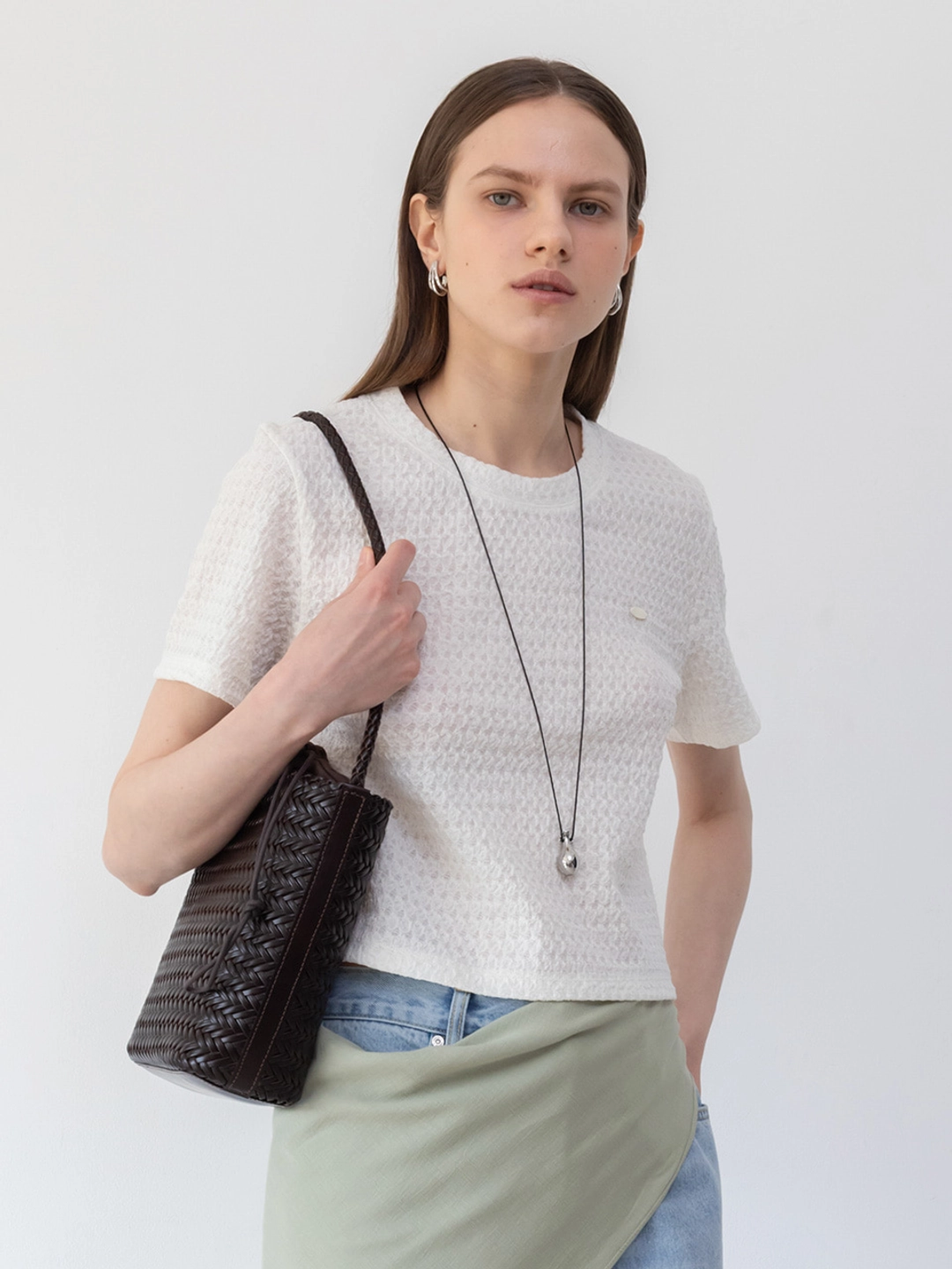 루에브르 Wrinkle Basic T-shirt SW5ME299_3color 상품 이미지 2