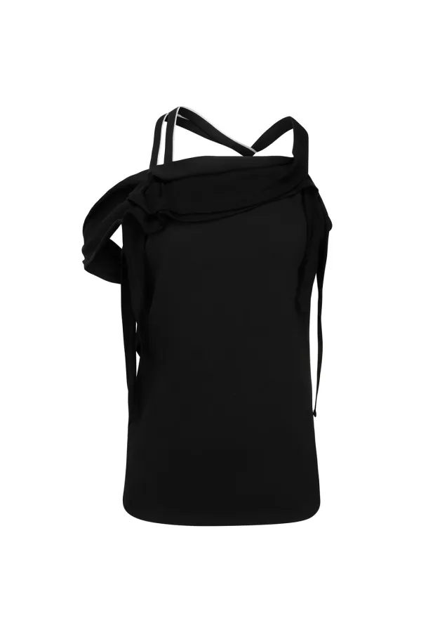 RAWCUT HALTER SLEEVELESS BLACK