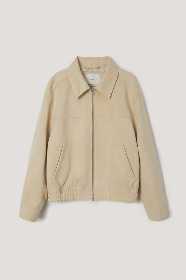 UNISEX ALTER-SUEDE COLLARED BLOUSON CREAM_UDJU6A107CR
