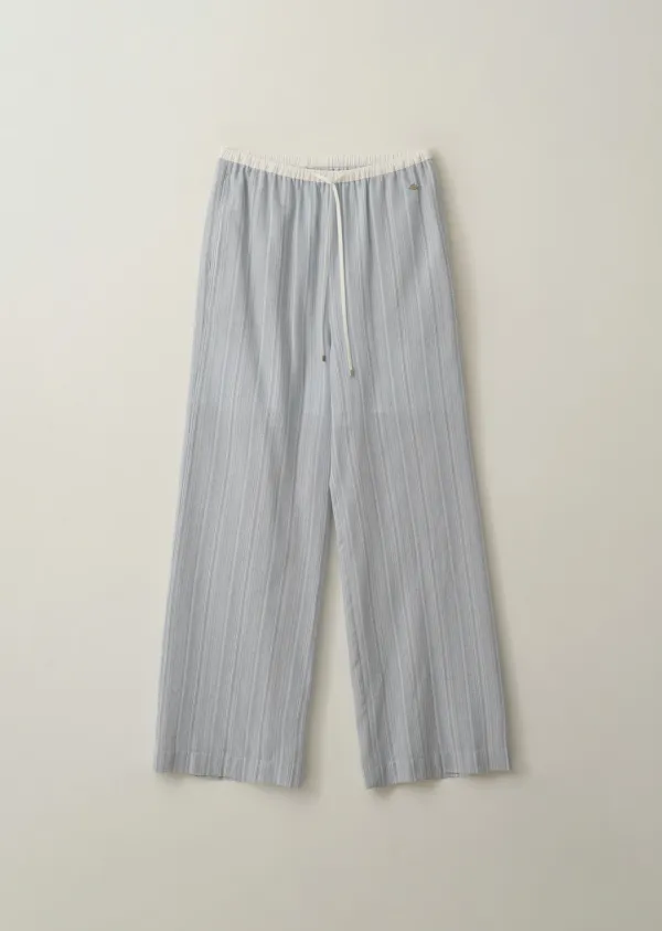 COZY STRIPE BANDING PANTS (blue stripe)