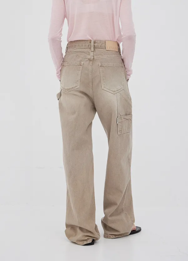 Relaxed Carpenter Denim - Sand Beige
