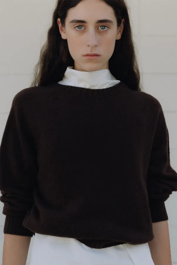 Leto round knit (dark brown)