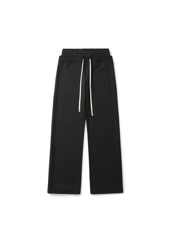 [2nd REORDER, 예약배송] DOUBLE WAIST JERSEY PANTS (DARK GREY)