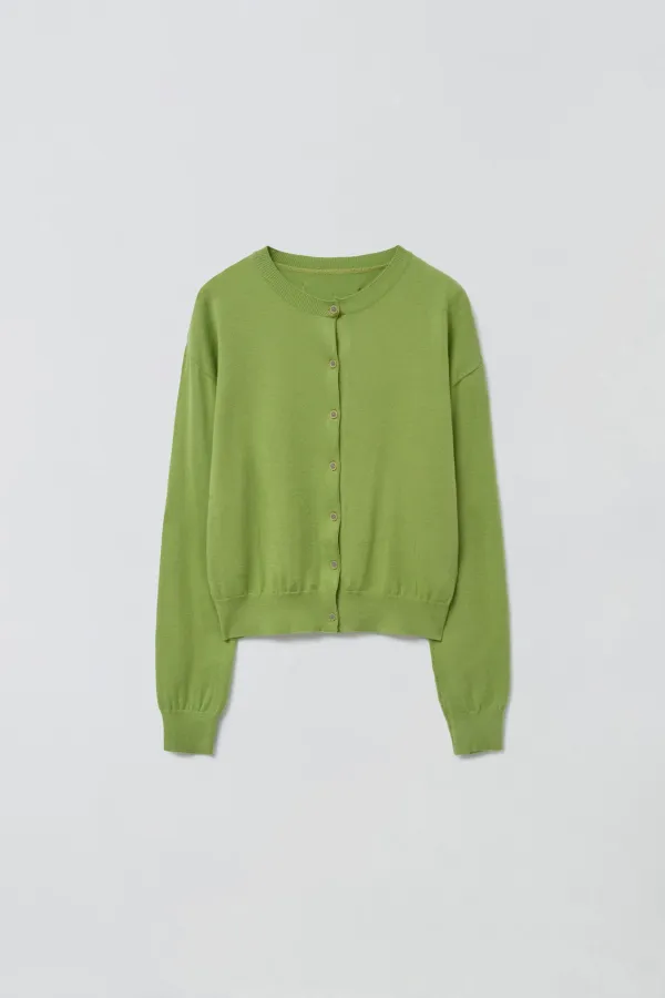 M BASIC KNIT CARDIGAN_GREEN