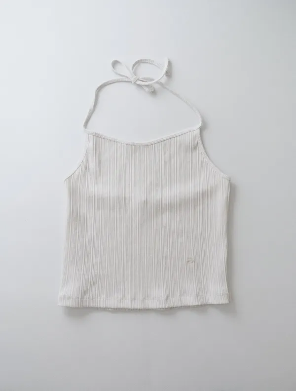 Pleated halterneck ( gray )