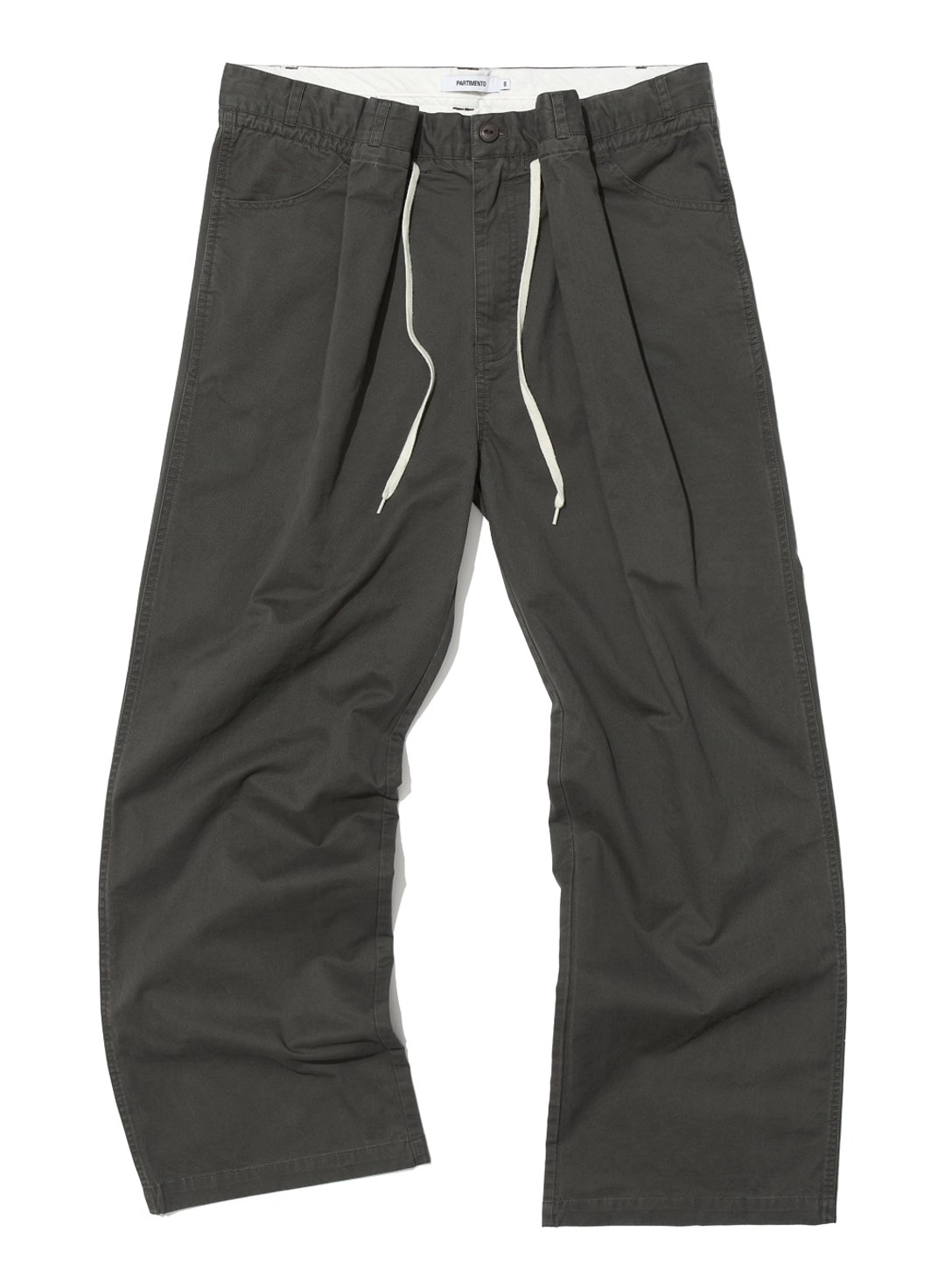 파르티멘토 [WOMEN] WASHED DRAWSTRING CHINO PANTS_KHAKI GREEN 상품 이미지 1