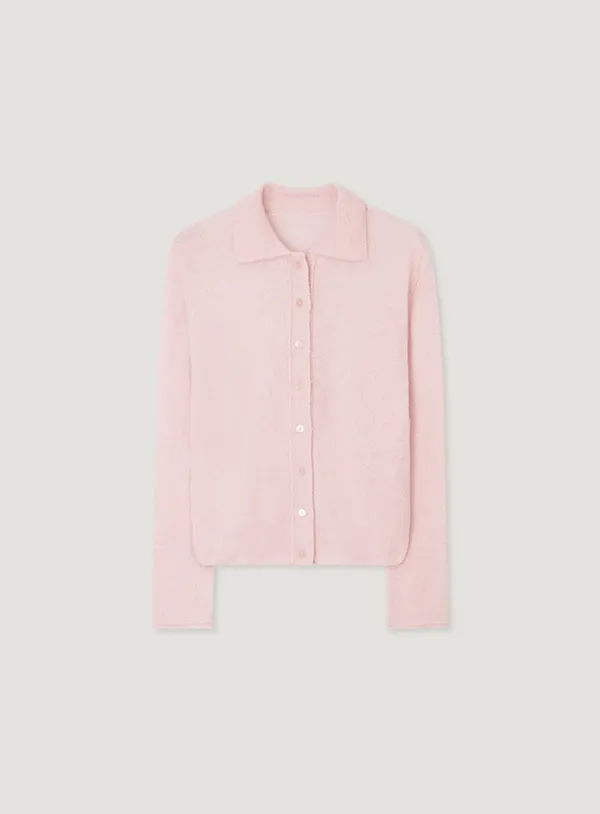 RIA COLLAR CARDIGAN_PINK