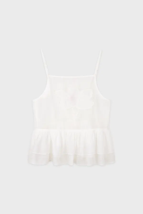 Flower Veil Blouse (White)