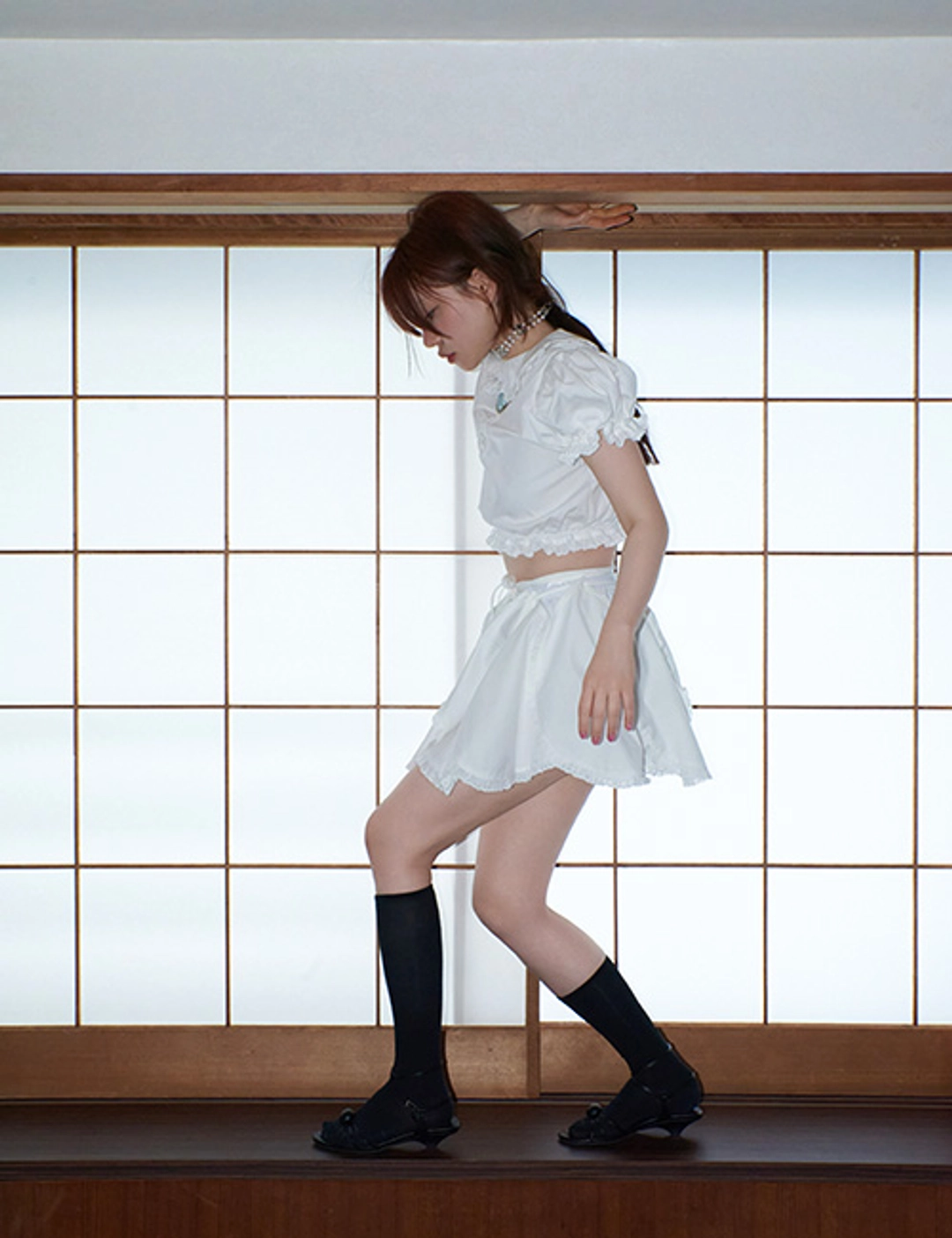 프레클 white strap cloud skirt 상품 이미지 2