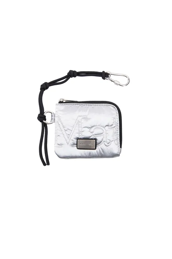 LOGO STITCH SPORTY WALLET IN SILVER