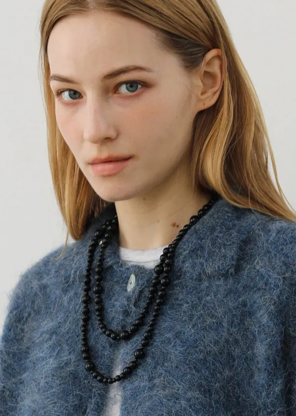 Stone necklace (블랙)