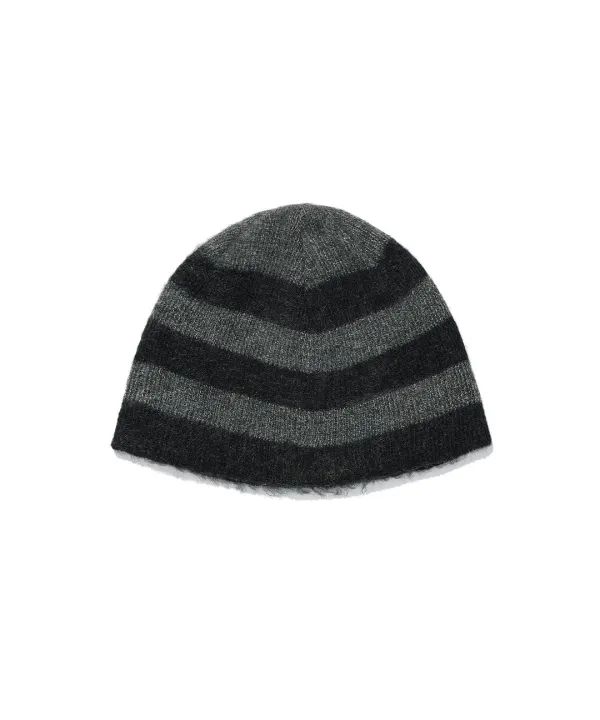 [10/20 11:00 KST] stripe hairy beanie [black]