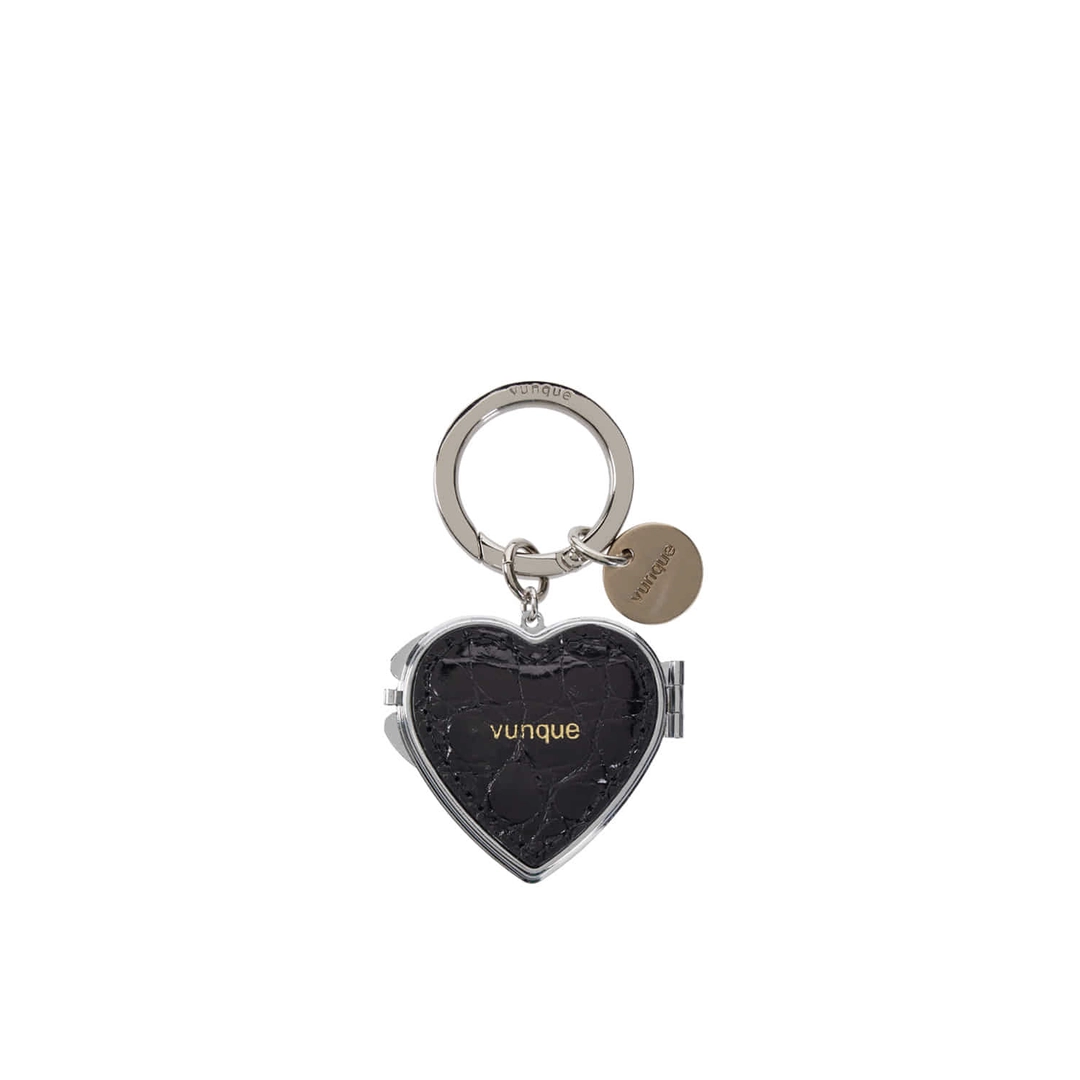 분크 Ecllat Heart Pocket Mirror Charm (에끌라 하트 포켓 미러 참) Black 상품 이미지 3