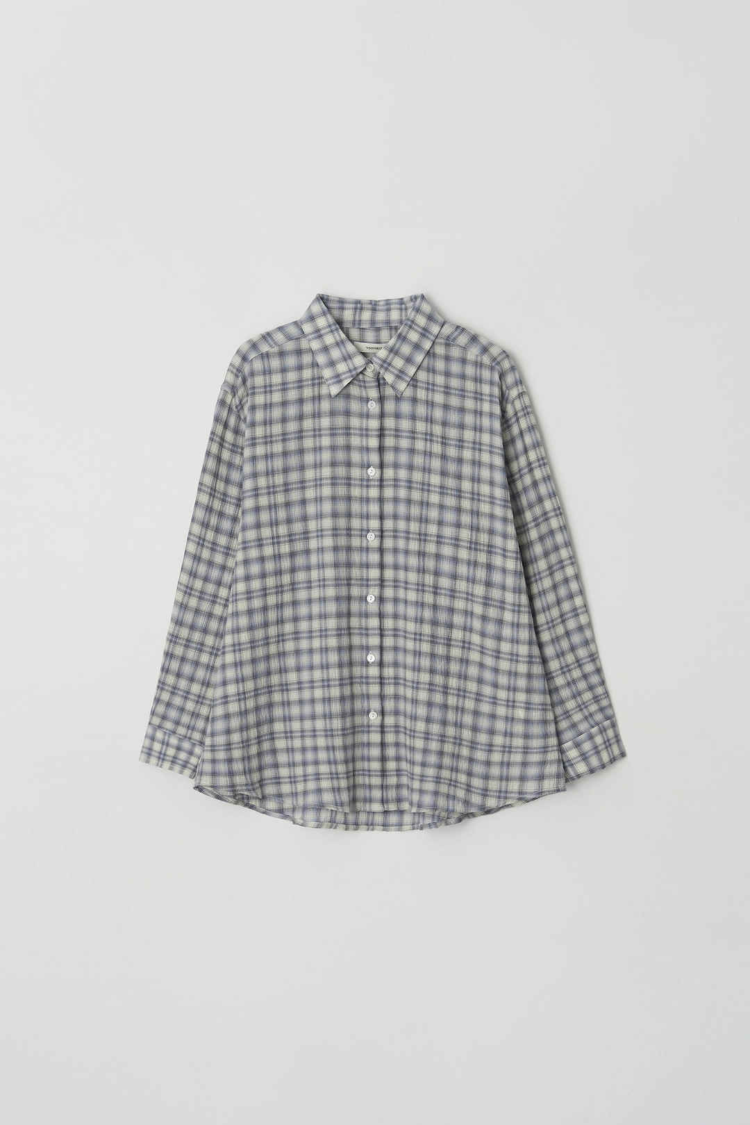 윤슬 kyo check shirt (sky) 상품 이미지 1