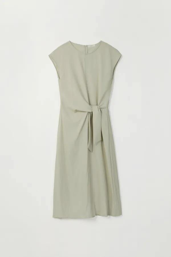 MANDY TIE LONG DRESS_CREAM