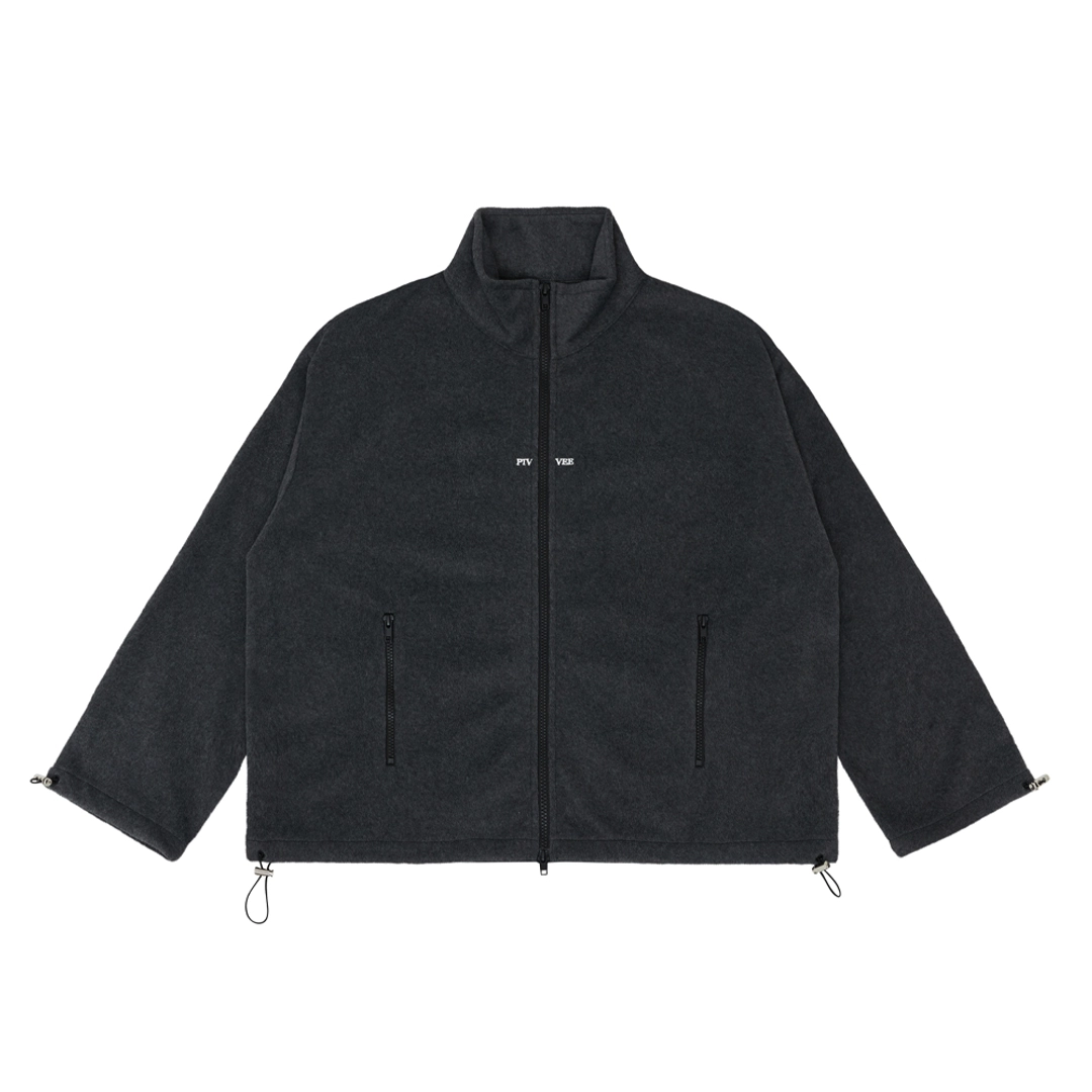 피브비 Logo Split Fleece Jacket (fuzzy charcoal) 상품 이미지 1